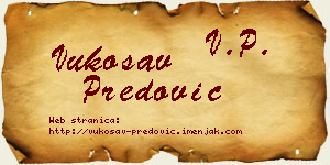 Vukosav Predović vizit kartica
